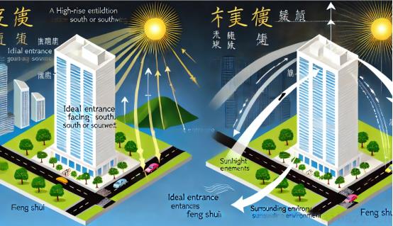 高层建筑风水朝向是自家还是楼栋？高层住宅风水怎样确定朝向？